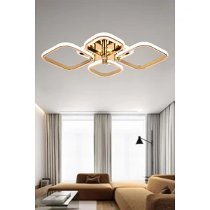 Eray Aydınlatma 2010-4 Sarı Dimmer Kumandalı LED Avize(Beyaz Işık -Sarı Işık - Gün Işığı)