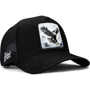 V1 Trucker Kartal - 6 Kod Logolu Siyah Şapka (Cap)