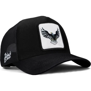 V1 Trucker Kartal - 4 Kod Logolu Siyah Şapka (Cap)