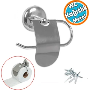 Tuvalet Kağıtlık Aparat Kapaklı Wc Kağıt Standı Paslanmaz Metal Sağlam Kaliteli Krom