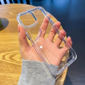 Apple iPhone 11 Için Şeffaf Arkası Sararmaz Yanları Sararır Ekran ve Kamera Çıkıntılı Silikon Kılıf
