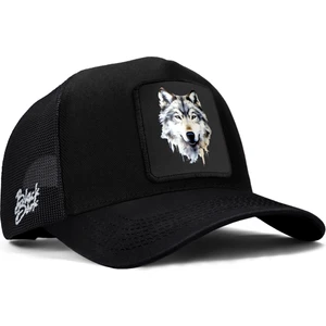 V1 Trucker Kurt - 1 Kod Logolu Unisex Siyah Şapka (Cap)
