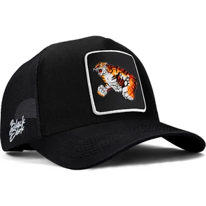 V1 Trucker Kaplan - 1 Kod Logolu Unisex Siyah Şapka (Cap)