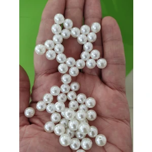 Engin TT Inci Boncuk Lüx Kaplama Plastik Krem  Inci 8 mm (100 gr -400 Adet)