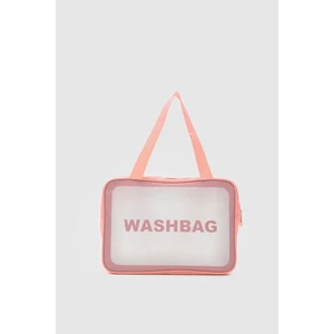 Shule Bags Wash Bag Su Geçirmez 3'lü Kozmetik Çantası Somon