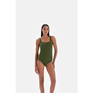 Kadın Haki Kare Yaka Mayo 3013