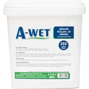 A Wet Hijyenik Kova Islak Mendil 250 Yaprak