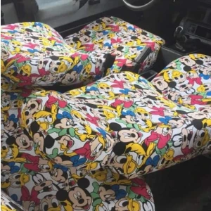 Mickey Mause Servıs Kılıfı %100 Pamuk Penye Universal Her Araca Uyumlu