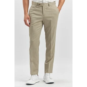 Bej Esnek Yandan Cepli Slim Fit Classic Pantolon 1003240165