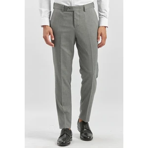 Füme Kendinden Desenli Bez Ayağı Slim Fit Classic Pantolon 1003240165