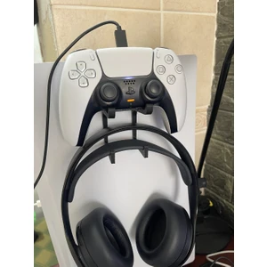 Dlc 3d Design Ps5 Kol ve Kulaklık Standı, Kol ve Kulaklık Tutucu Aparat , Ps5 Çift Joystick Kumanda Standı,