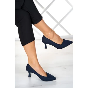 Erkan Saçmacı Laura Plus Lacivert Krep Abiye Ayakkabı