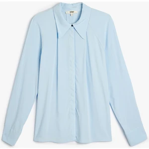 Viskon Gömlek Uzun Kollu Sivri Yaka Regular Fit