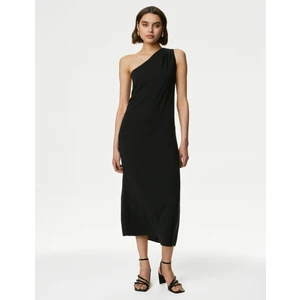 Marks & Spencer Regular Fit Tek Omuz Midi Elbise