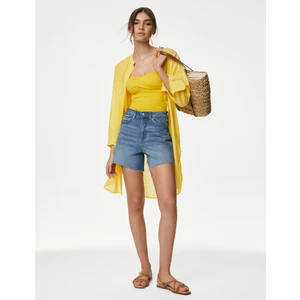 Marks & Spencer Saf Pamuklu Regular Fit Plaj Gömleği