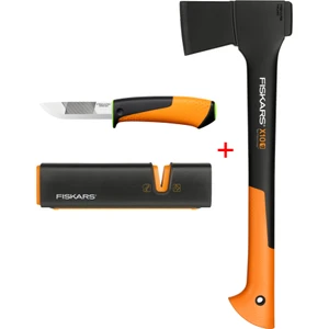 Parçalama Baltası S-X10 + Bileyicili Ağır İş Bıçağı + Balta ve Bıçak Bileyici