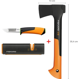Parçalama Baltası Xs-X7 + Bileyicili Ağır İş Bıçağı + Balta ve Bıçak Bileyici