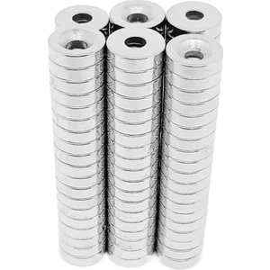 Havşa Delikli Çok Güçlü Neodyum Mıknatıs Magnet 10X3 mm -D8/D4MM Delik Çapı