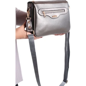 Galb Leather Büyük Boy  5 Bölmeli Geniş Askılı Kadın Çapraz Omuz Çantası