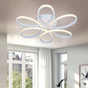 Linup Modern Beyaz Plafonyer Tavana Sıfır Beyaz Işık Salon Mutfak Yatak Odası LED Avize