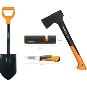 Solid Kürek + S-X10 Balta + Ağır İş Bıçağı + Balta ve Bıçak Bileyici Seti