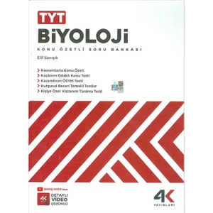 4K Yayınları TYT Biyoloji Konu Özetli Soru Bankası