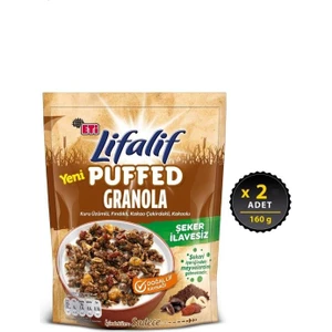 Lifalif Puffed Granola Kakao 160 G x 2 Adet
