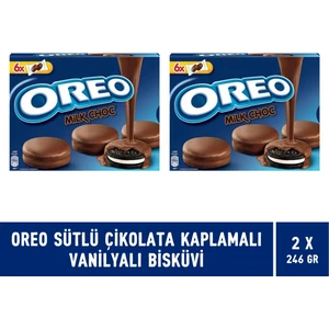 Sütlü Çikolata Kaplamalı Vanilyalı Bisküvi 246 gr - 2 Adet