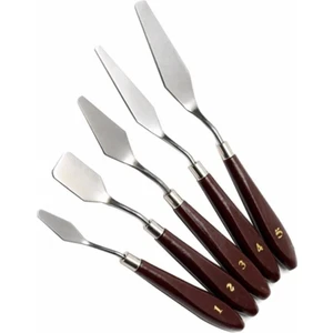 Resim Spatula Set Metal Spatula 5'li Pasta Paleti