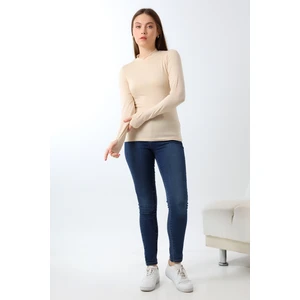 Parmak Detaylı Body 21756 Bej