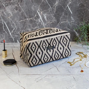 Seyahat Makyaj Organizeri - Bej - 24X13X14 cm