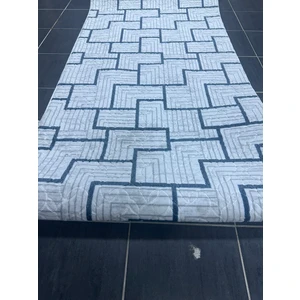 Kaymaz Taban Yıkanabilir Kesme Yolluk Mavi