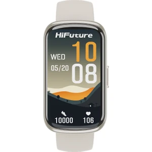 EVO2 Bluetooth 5.2 1.47” Ekran 1 ATM Su Geçirmez iOS&Android Uyumlu 24+ Spor Modu Nabız Spor Kan Oksijen Takibi Akıllı Bileklik Açık Krem