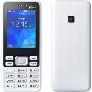 SM-B350E Tuşlu Cep Telefonu - Çift Sim Destekli Güçlü Bataryalı Kameralı Büyük Ekranlı Beyaz Tuşlu Telefon Beyaz