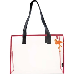 Flamingo Aksesuarlı Şeffaf Plaj Çantası