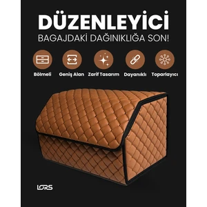 Araç Bagaj Çantası Taba Renk Bagaj Düzenleyici 50CM Organizer