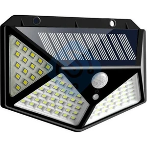 100 LED Sensörlü Solar Güneş Enerjili Lamba - Bahçe Lambası - Solar Sokak Lambası 3 Mod Fotoselli