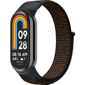 Xiaomi Mi Band 8 Mi Band 9 ile Uyumlu Kordon Hasır Spor Dokuma Kumaş Kordon Kayış