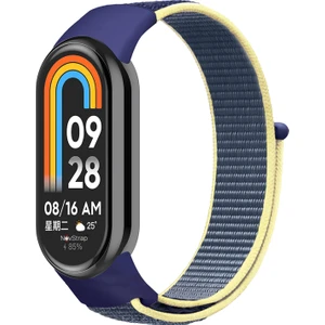Xiaomi Mi Band 8 Mi Band 9 ile Uyumlu Kordon Hasır Spor Dokuma Kumaş Kordon Kayış