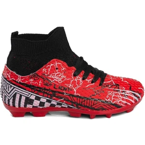 Super Mercury Bilekli Çoraplı Krampon Futbol Ayakkabısı LİON-571-KR