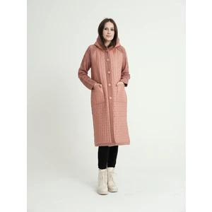 Zm Giyim Delenna Model Kapitone Mont Görünümlü Triko Kadın Hırka