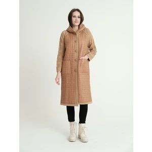 Zm Giyim Delenna Model Kapitone Mont Görünümlü Triko Kadın Hırka