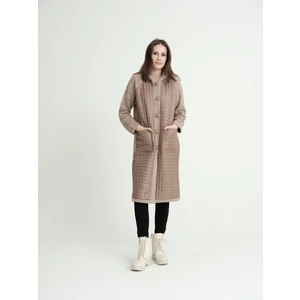 Zm Giyim Delenna Model Kapitone Mont Görünümlü Triko Kadın Hırka