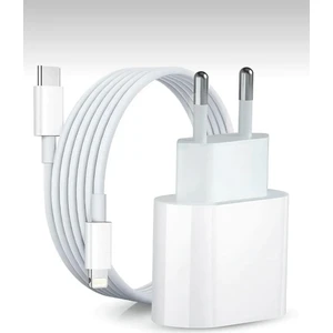 Empo Cases Apple iPhone Tüm Modellerine Uyumlu 25W Hızlı Şarj Cihazı + Type-C To Lightning iPhone Şarj Kablosu Set