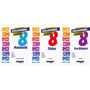 Ankara Yayıncılık 2025 8. Sınıf LGS Matematik - Türkçe - Fen Bilimleri Güçlendiren Fasikül 3 Kitap