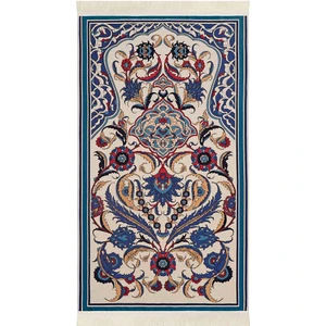 Mavi Çini Desen Goblen Seccade
