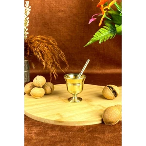 Tiesa Home Minyatür 40ML Döküm Pirinç Sarı Tokmak Havan Sarımsak Ezici 6cm