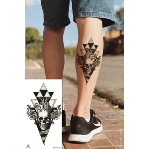 BP Tattoo Kurukafa Geometrik Geçici Bacak Kol Omuz Dövmesi