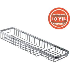 Çelik Banyo Paslanmaz Pirinç Köprü 42X11CM Şampuanlık Süngerlik