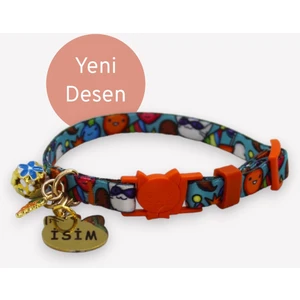 Güvenlik Kilitli Kedi Tasması, Isimli Kedi Tasması, Kedi Isimlik, Kedi Künyesi, Safety Click